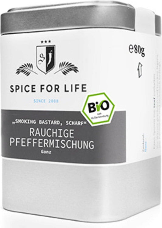 Spice for Life Mieszanka wędzonych pieprzów organicznych, 80 g