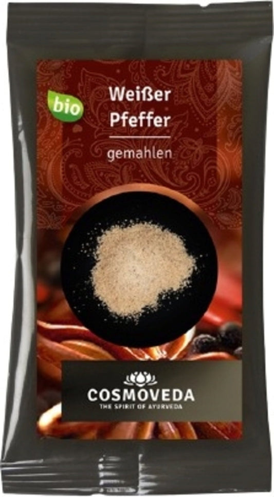 Cosmoveda Pieprz biały mielony bio, 10 g