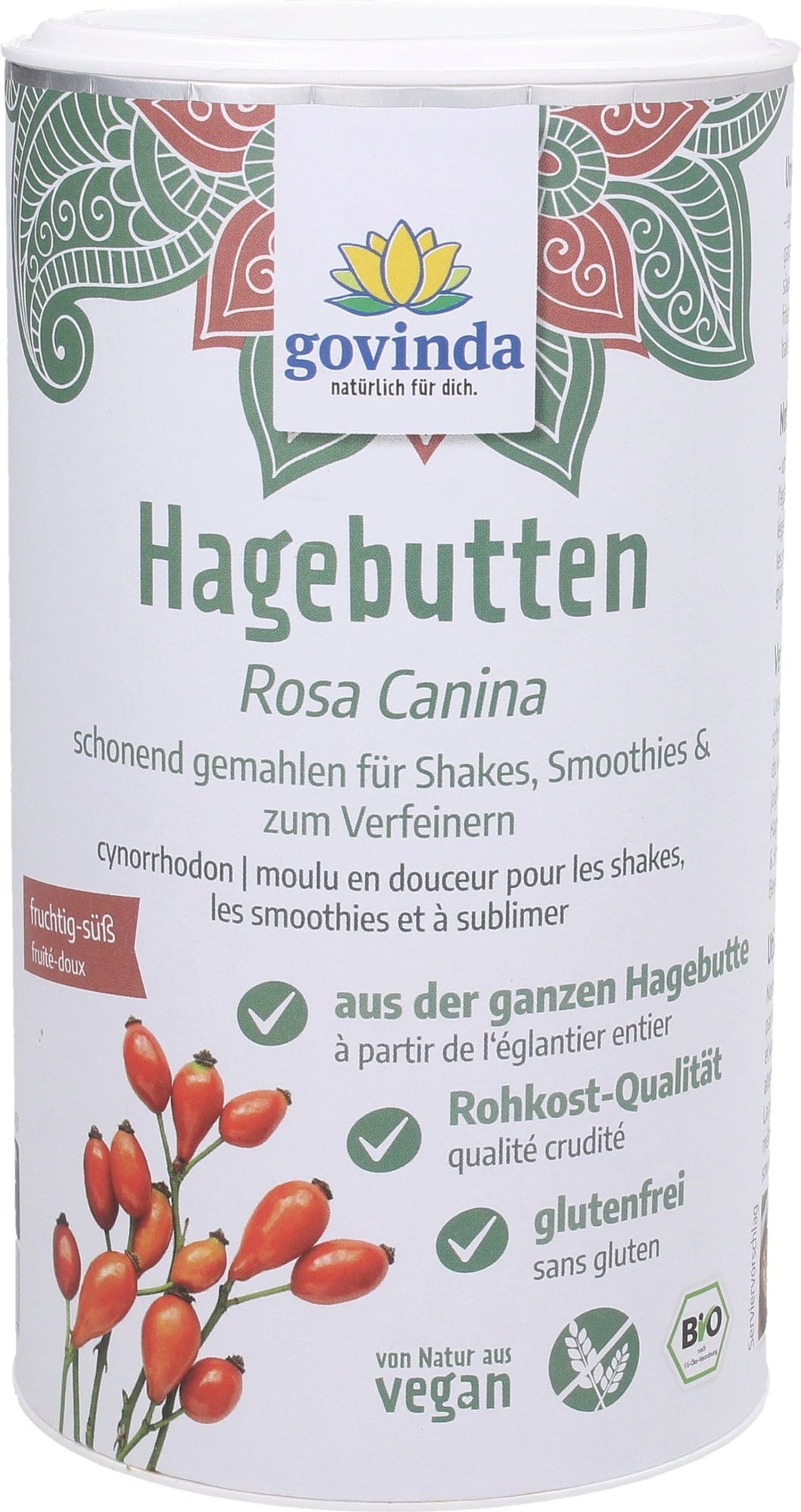 Govinda Proszek z owoców dzikiej róży bio, 220 g