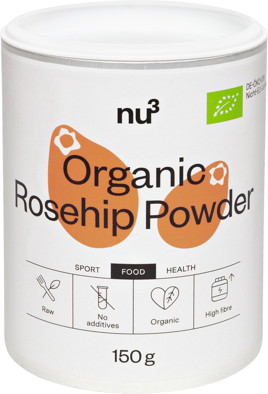 nu3 Organic Rosehip Powder - organiczna dzika róża w proszku, 150 g